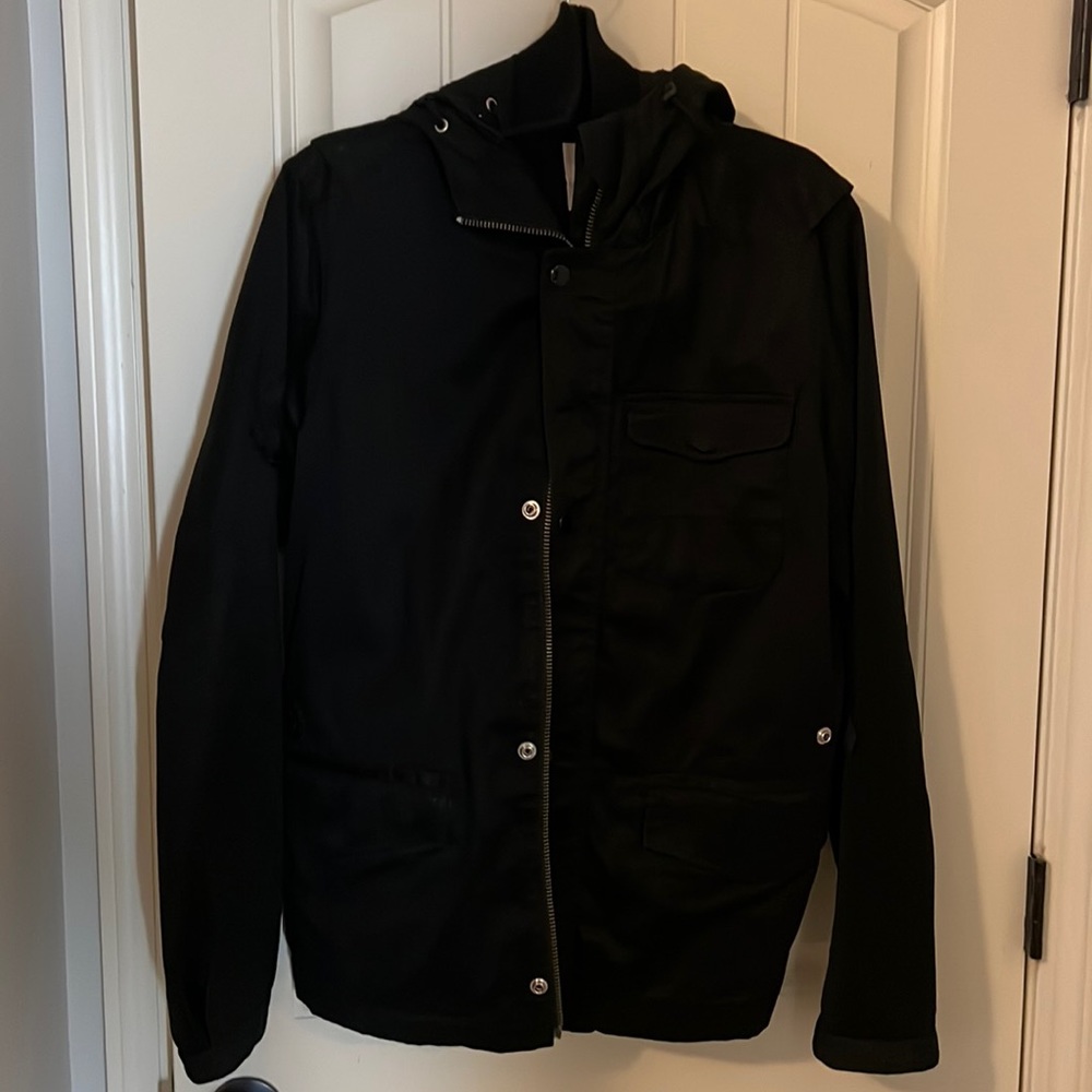 Diesel mens trench coat with hoodie size L.